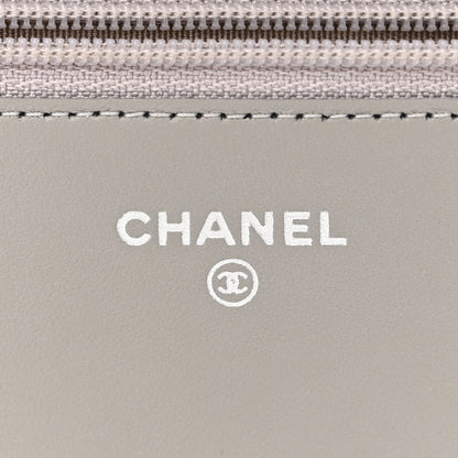 Chanel Caviar Quilted Boy Wallet On Chain WOC Grey 6 of 13