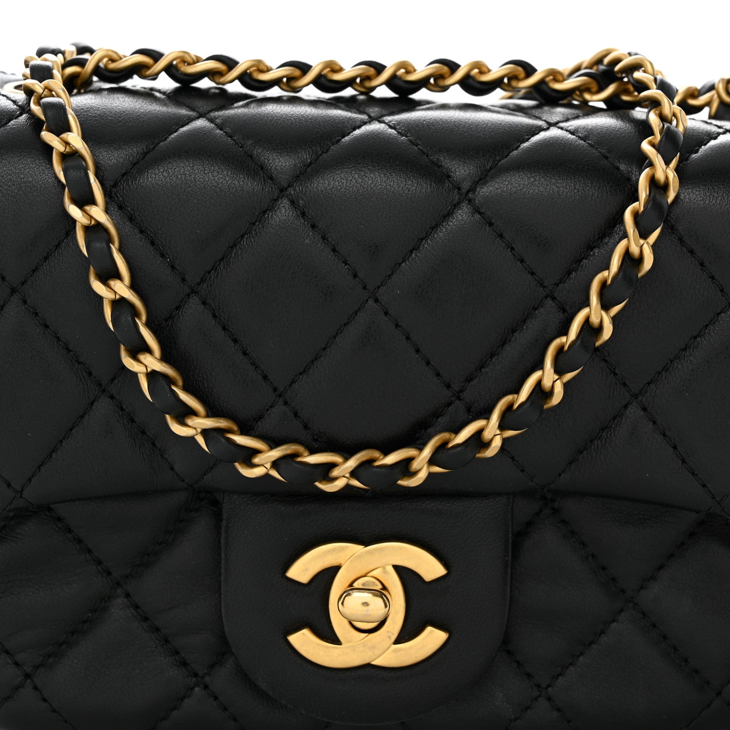 Chanel Lambskin Quilted Mini Pearl Crush Flap Black 8 of 10