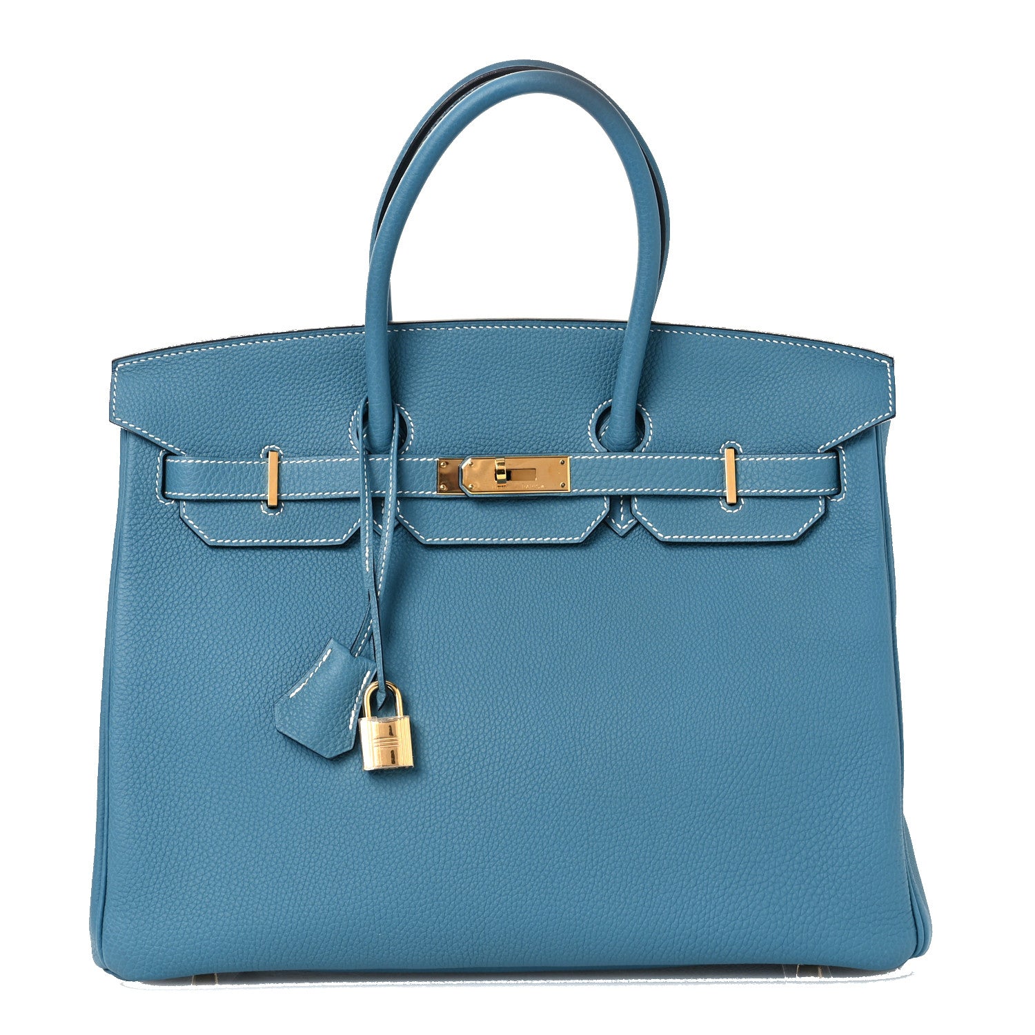 Hermes Togo BIRKIN 35 Blue Jean 8 of 13