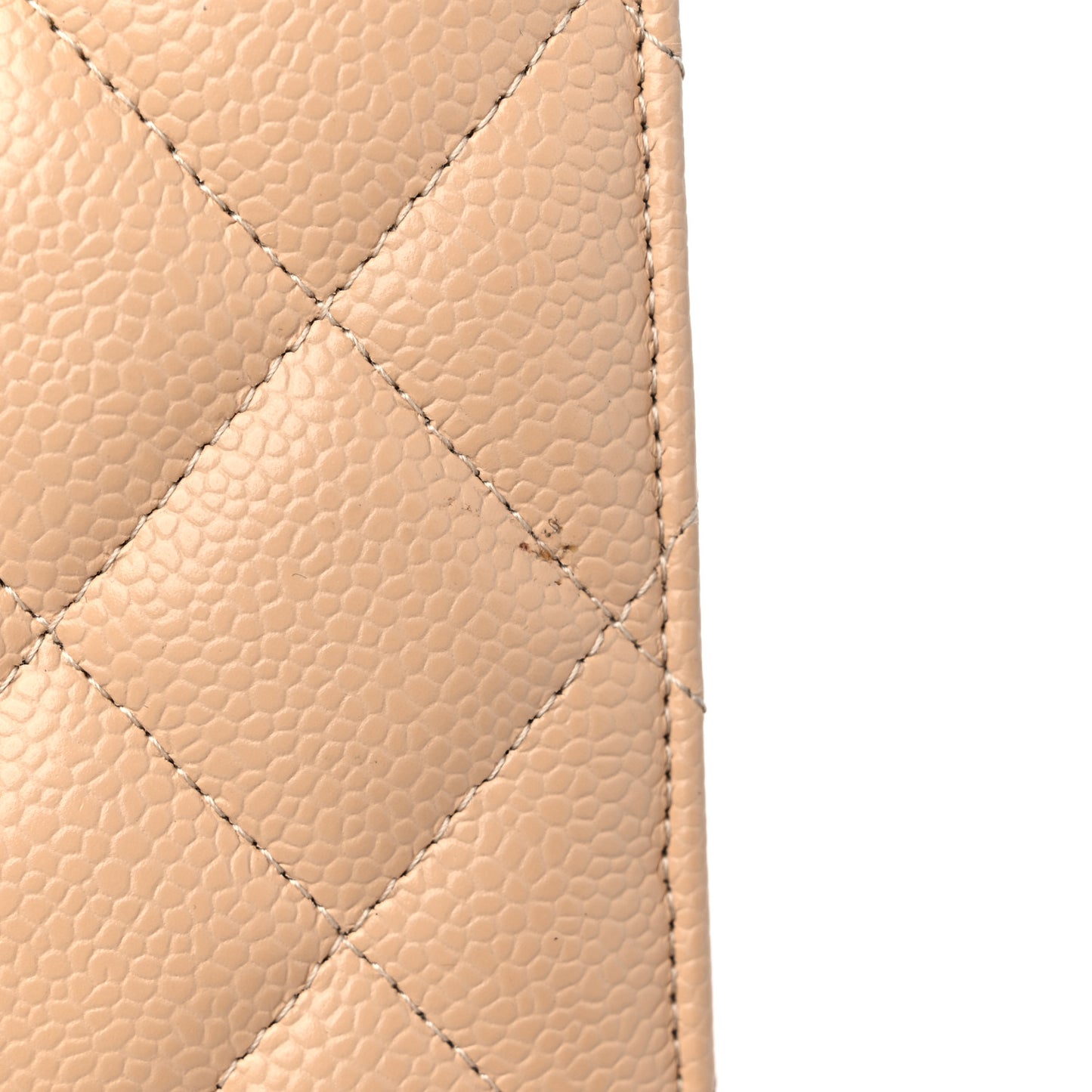 Caviar Quilted Maxi Double Flap Beige