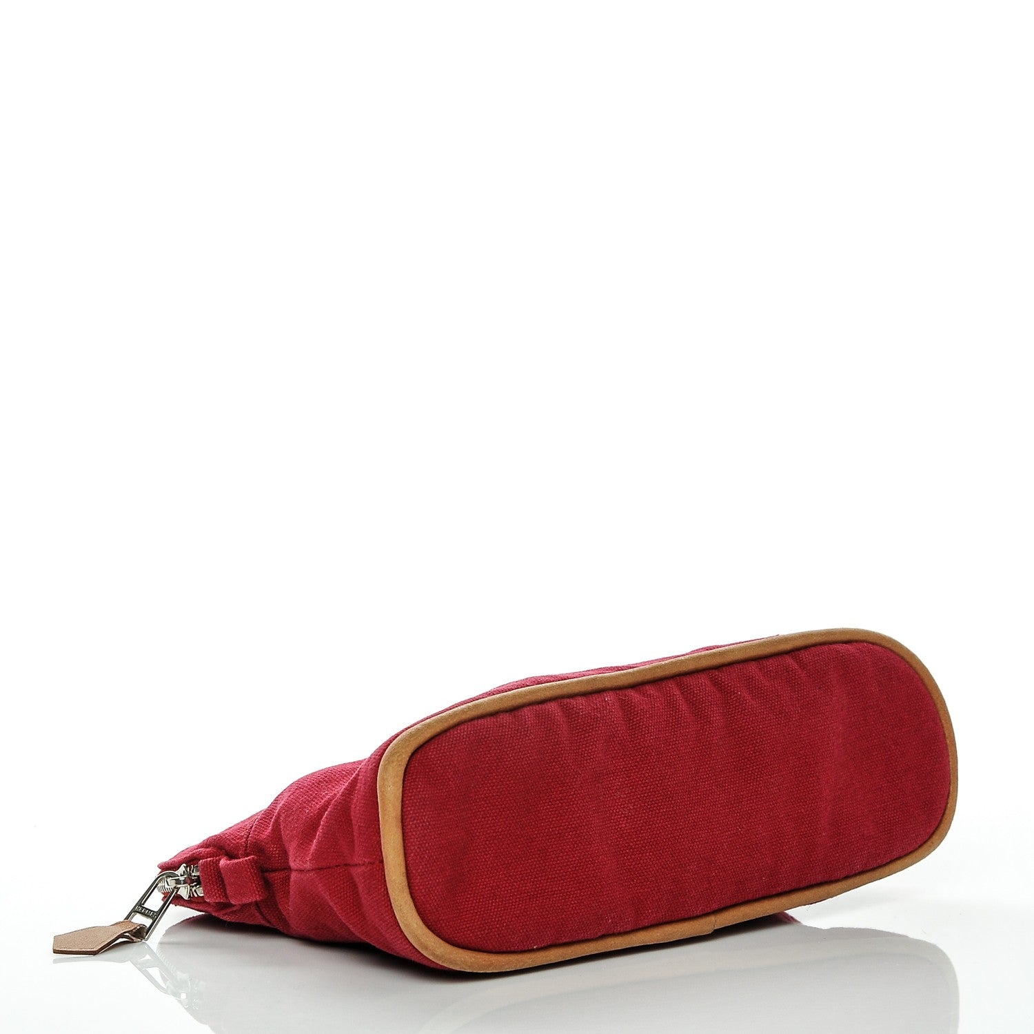 Hermes Cotton Bolide Travel Cosmetic Pouch Rouge 4 of 7