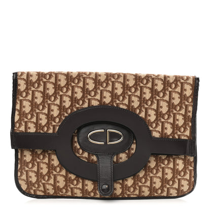 Christian Dior Monogram Fold Over Clutch Brown 1 of 11