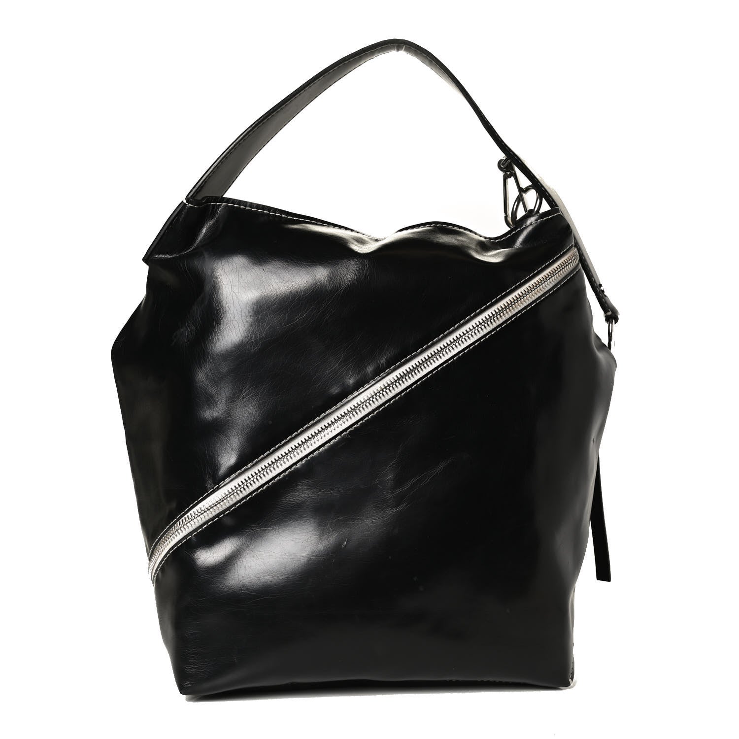 Proenza Schouler Calfskin Large Cire Zip Hobo Black 1 of 17