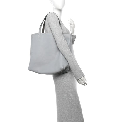 Hermes Taurillon Clemence Evercolor Double Sens 36 Reversible Tote Etain Bleu Glacier 2 of 18