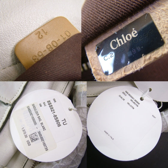 Chloe Lambskin Saskia Satchel White 11 of 11