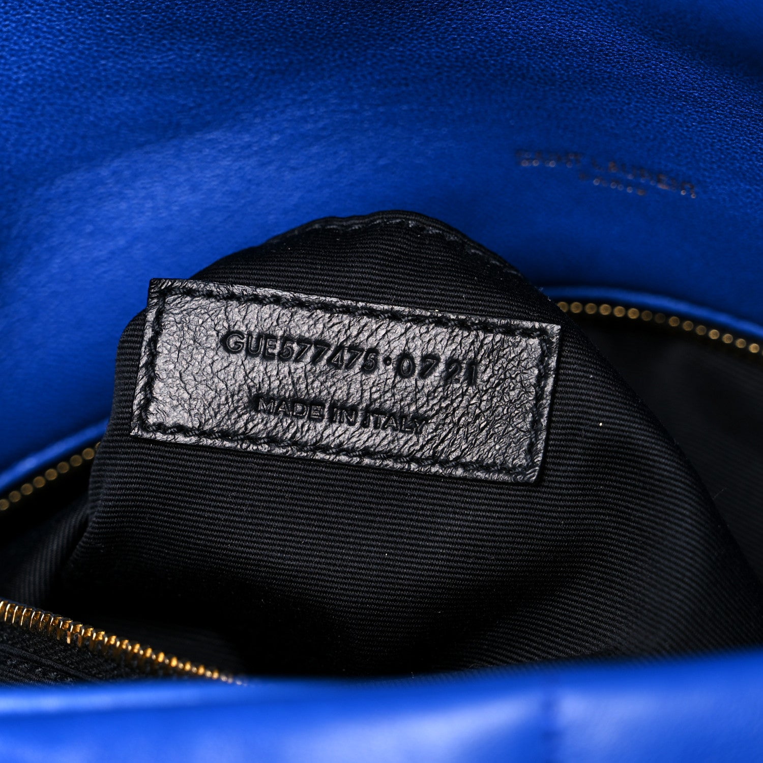 Saint Laurent Lambskin Quilted Medium Loulou Puffer Monogram Chain Satchel Majorele Blue 8 of 13