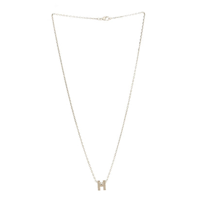 Hermes Palladium Mini Pop H Pendant Necklace Marron Glace 3 of 5