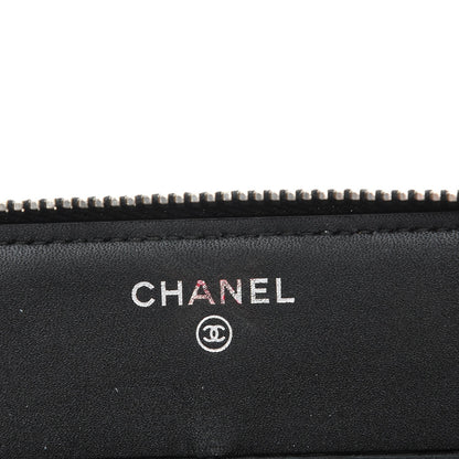 Chanel Patent Calfskin Quilted Zipped Clutch Black 6 of 8