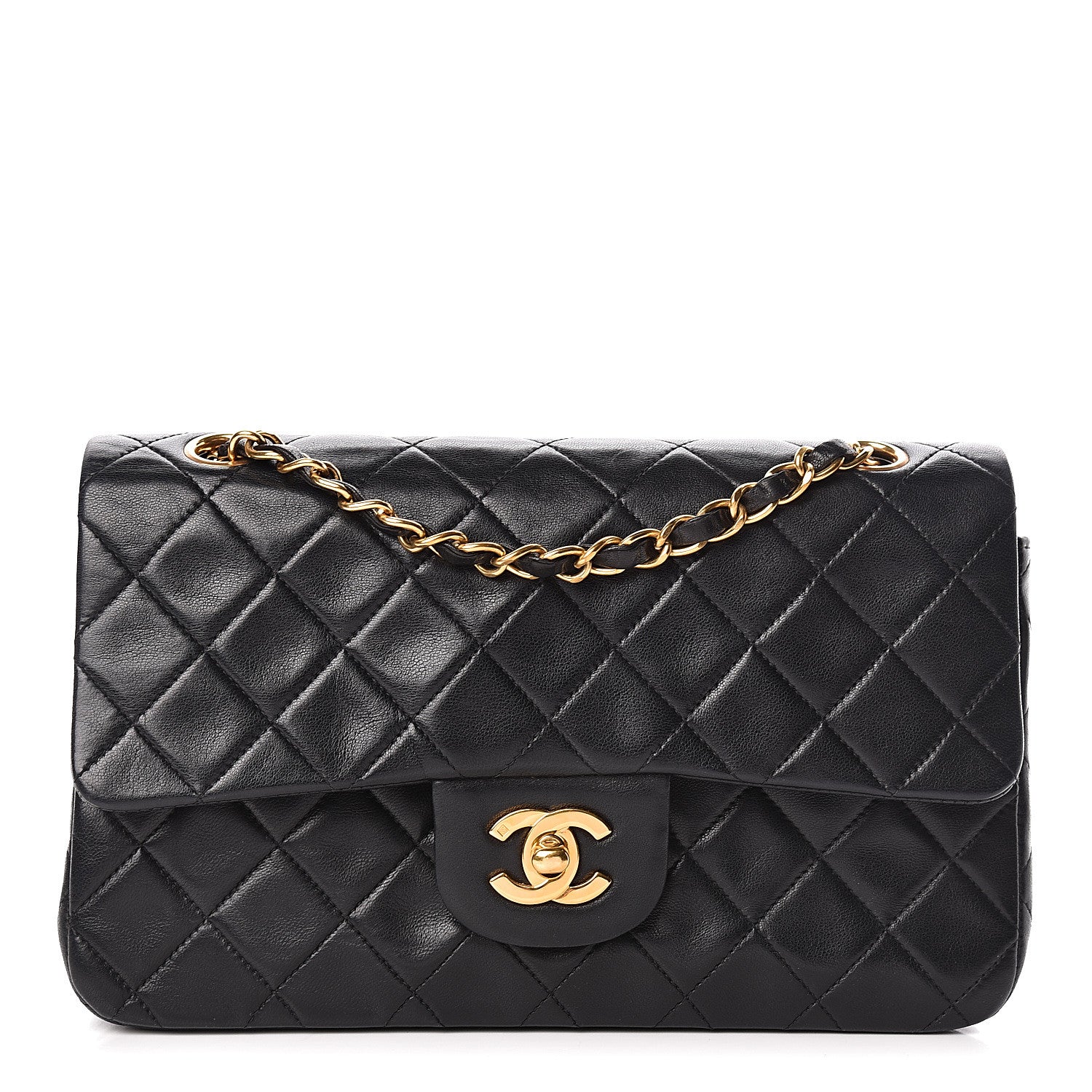 Chanel Lambskin Quilted Small Double Flap Black 1 of 11