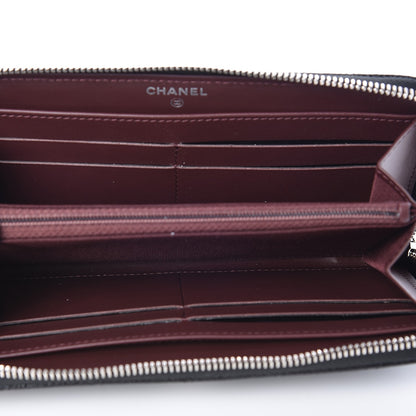 Chanel Caviar Quilted Large Gusset Zip Around Wallet Black 5 of 9