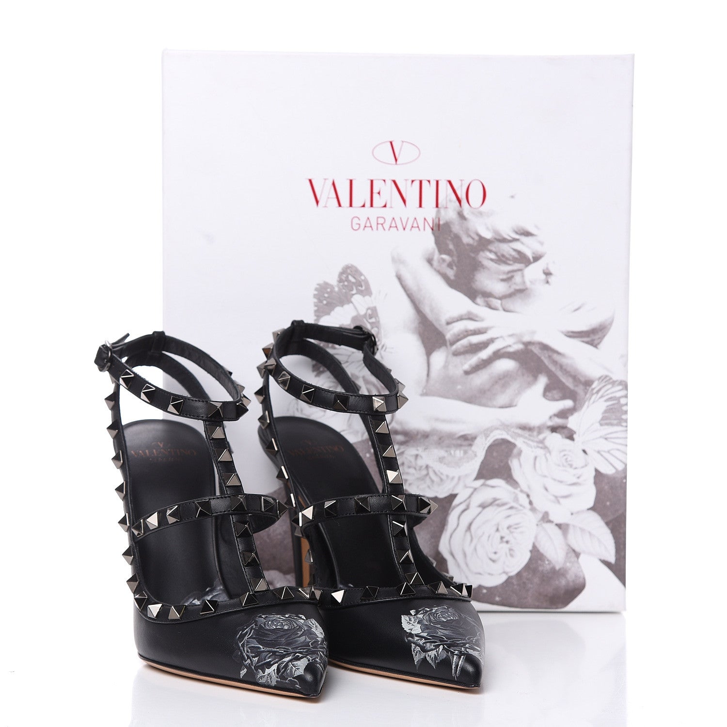 Valentino Garavani X UNDERCOVER Calfskin Rockstud Ankle Strap Pumps 38 Black 10 of 10