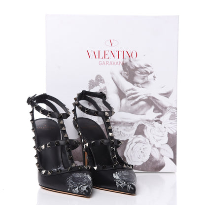 Valentino Garavani X UNDERCOVER Calfskin Rockstud Ankle Strap Pumps 38 Black 10 of 10