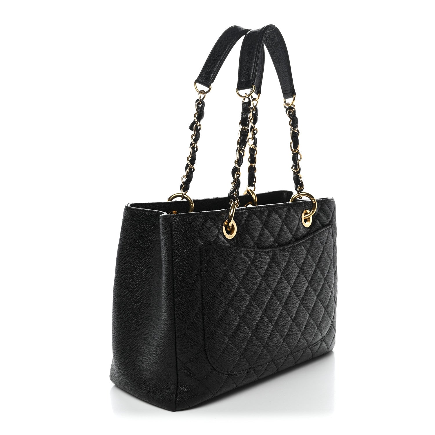 Chanel Caviar Quilted Grand Shopping Tote GST Black 3 of 12