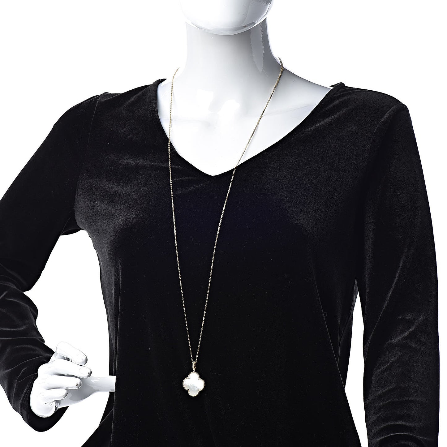 18K Yellow Gold Mother of Pearl Magic Alhambra Long Necklace