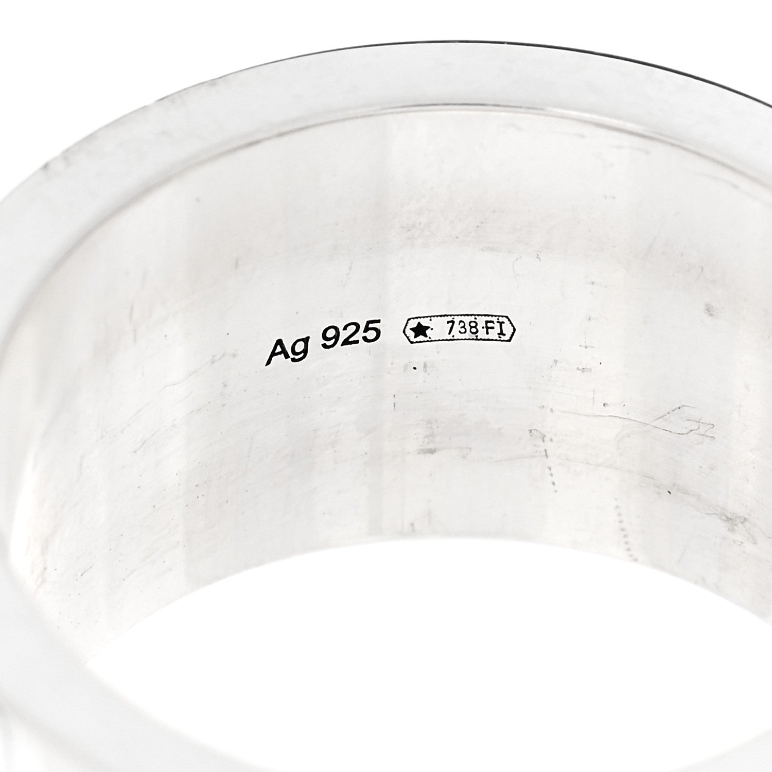 Gucci Sterling Silver GucciGhost Hamlet Skull Band Ring 54 7 5 of 7