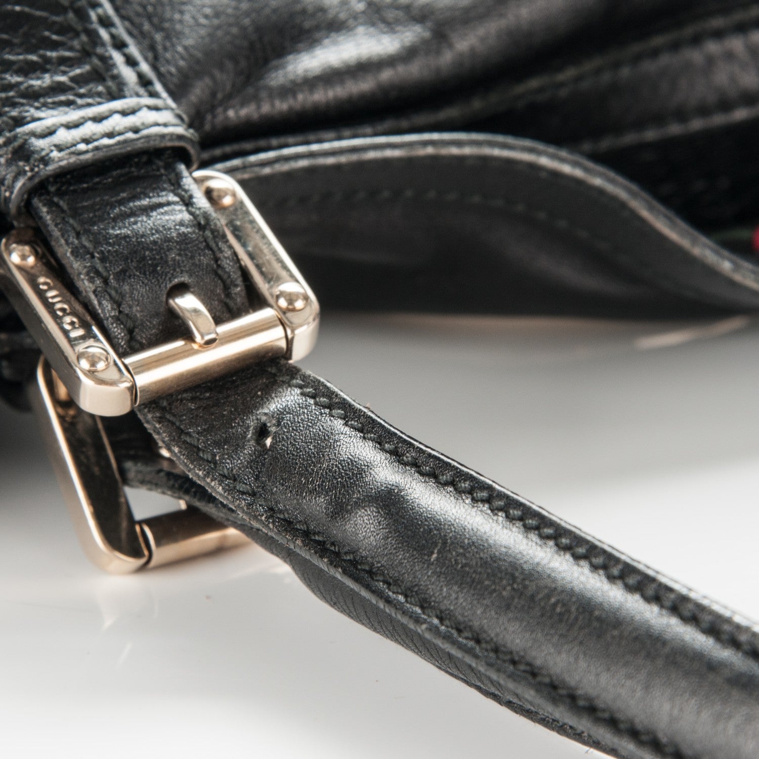 Gucci Calfskin Large Britt Shoulder Bag Black 9 of 9