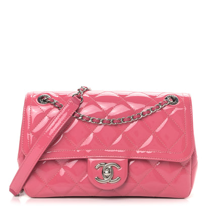 Chanel Patent Quilted Small Coco Shine Flap Pink 1 of 10