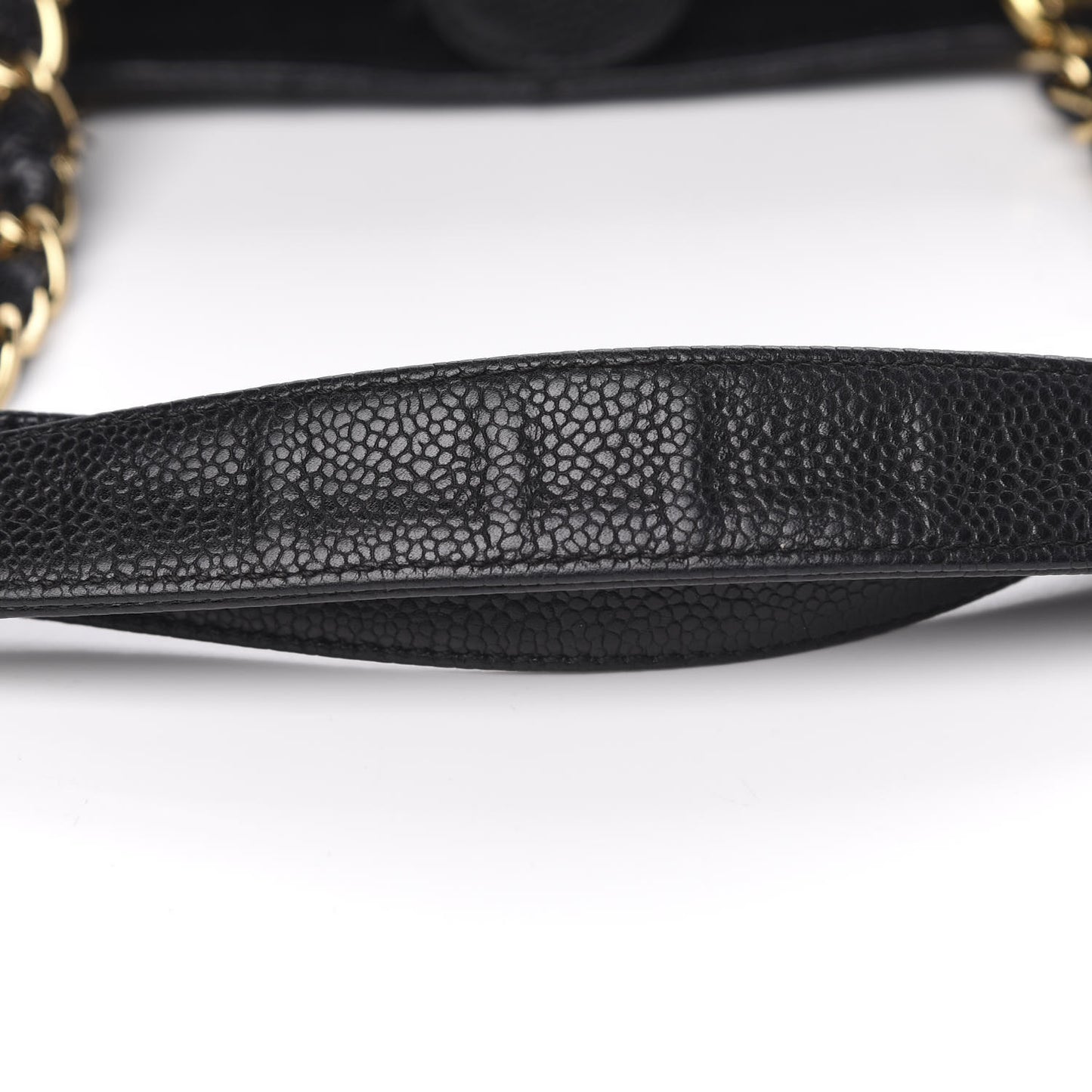 Caviar Quilted Petit Shopping Tote PST Black