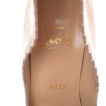 Christian Louboutin Suede Pijonina 100 Booties 37 Doudou 7 of 8