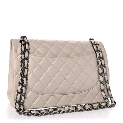 Chanel Lambskin Quilted Jumbo Double Flap Ivory 3 of 15