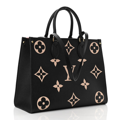 Louis Vuitton Empreinte Monogram Giant Onthego MM Black Beige 3 of 10