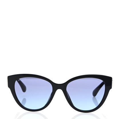 Chanel Acetate Enamel Heart Butterfly Sunglasses 5477-A Black 2 of 7