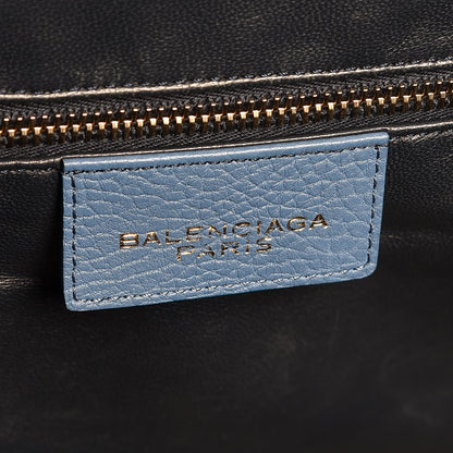 Balenciaga Grained Calfskin L Tube Round Tote Blue 6 of 14