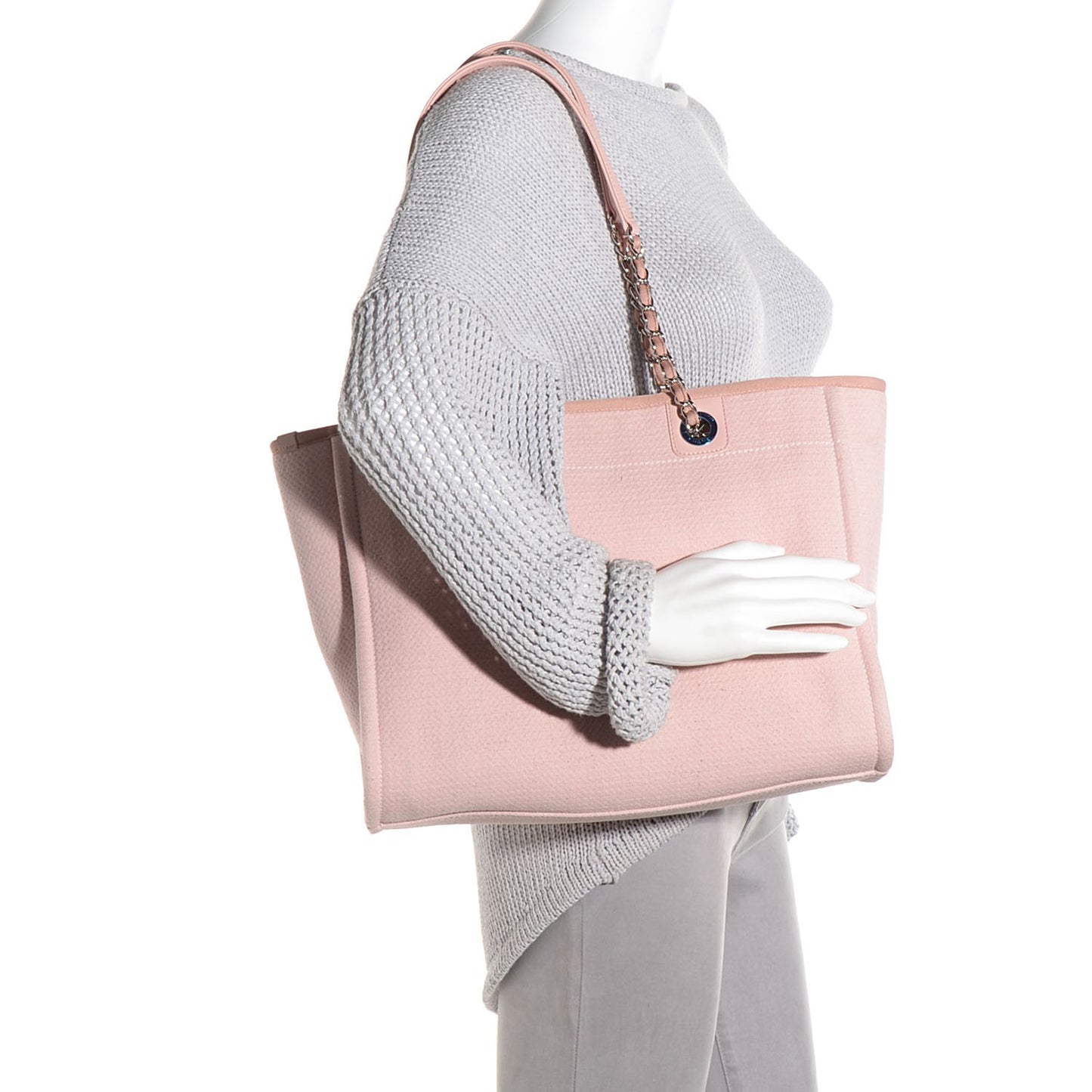 Canvas Small Deauville Tote Light Pink