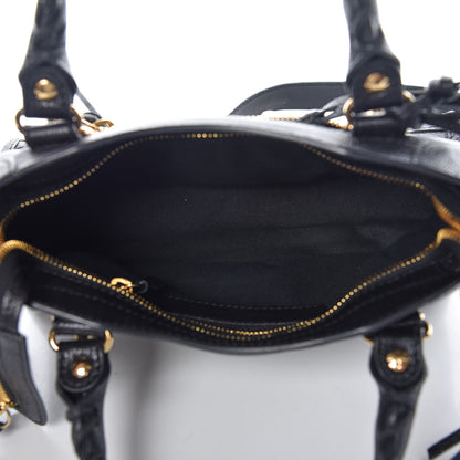Balenciaga Chevre Gold Metallic Edge Hardware Mini City Black 5 of 7