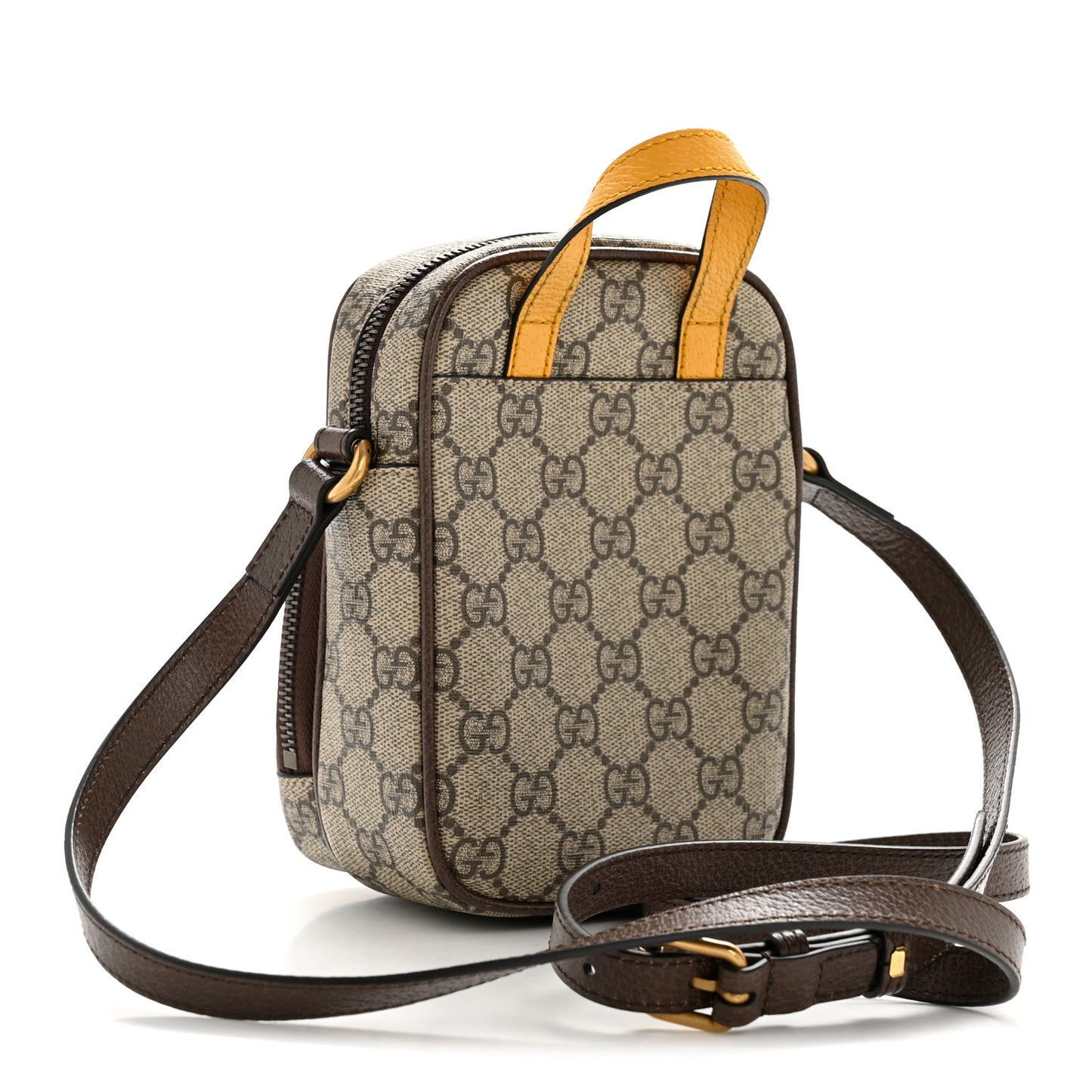 GG Supreme Monogram Mini Neo Vintage Double Zip Messenger Bag Beige New Acero Crop