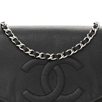 Chanel Caviar Half Moon Wallet On Chain WOC Black 9 of 12