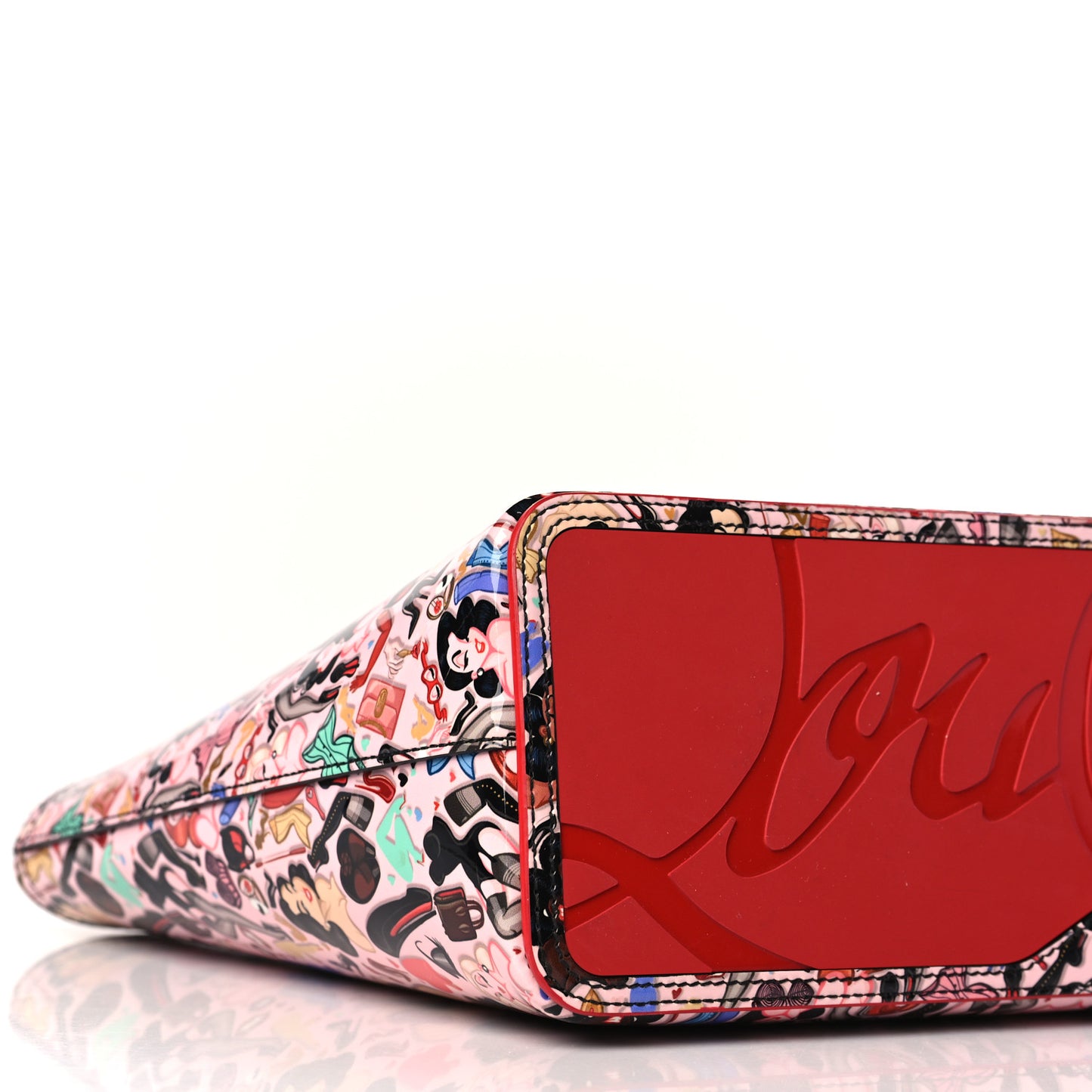 Patent Calfskin Small Dita Cabata Tote Red