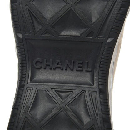 Chanel Velvet Calfskin Mixed Fibers CC Sneakers 39.5 Beige 7 of 15