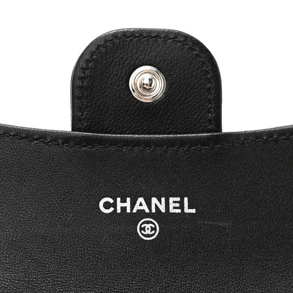 Chanel Lambskin Quilted Flap Card Holder Wallet Black 6 of 9