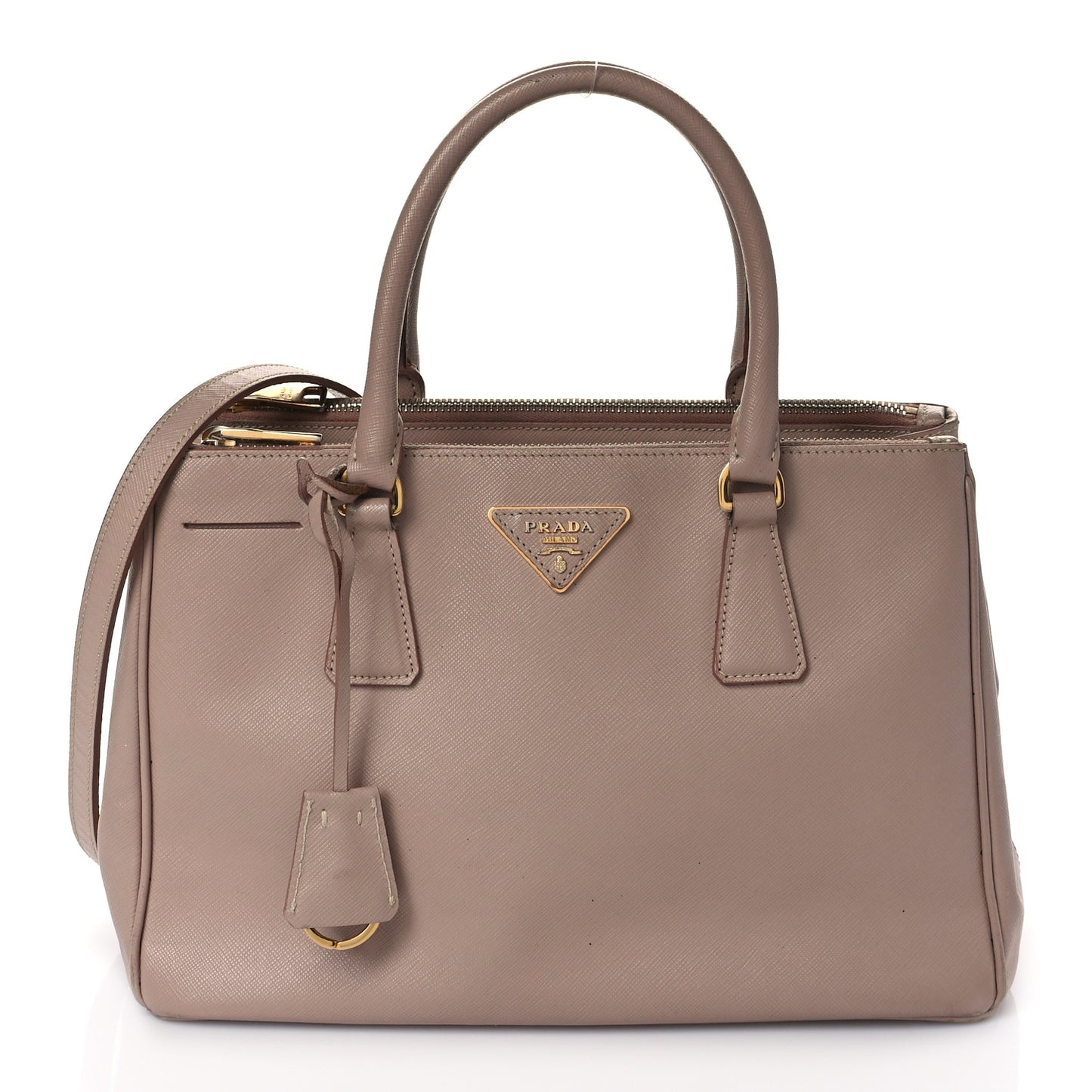 Saffiano Small Galleria Double Zip Tote Cammeo