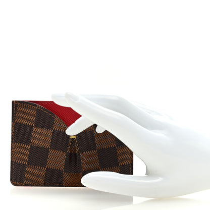 Louis Vuitton Damier Ebene Caissa Card Holder Cherry 2 of 8
