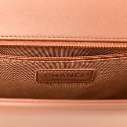 Chanel Calfskin Quilted New Medium Boy Flap Dark Beige 7 of 10