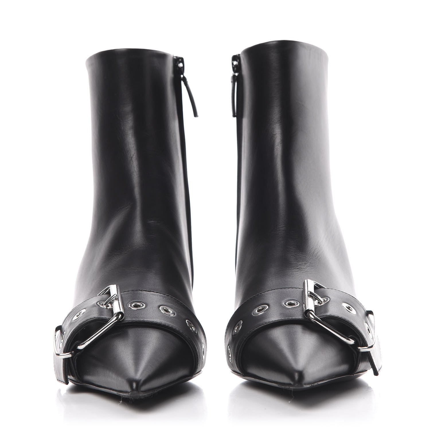 Balenciaga Shiny Calfskin 40mm Belt Booties 38.5 Black 2 of 11