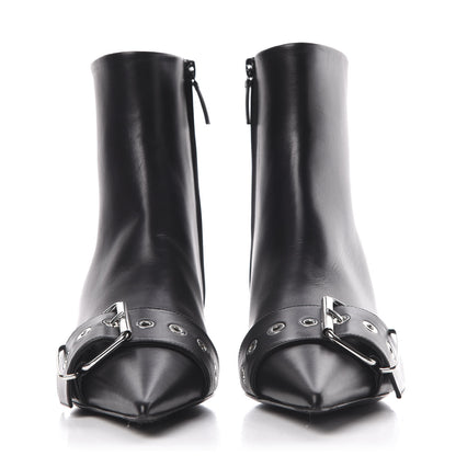 Balenciaga Shiny Calfskin 40mm Belt Booties 38.5 Black 2 of 11