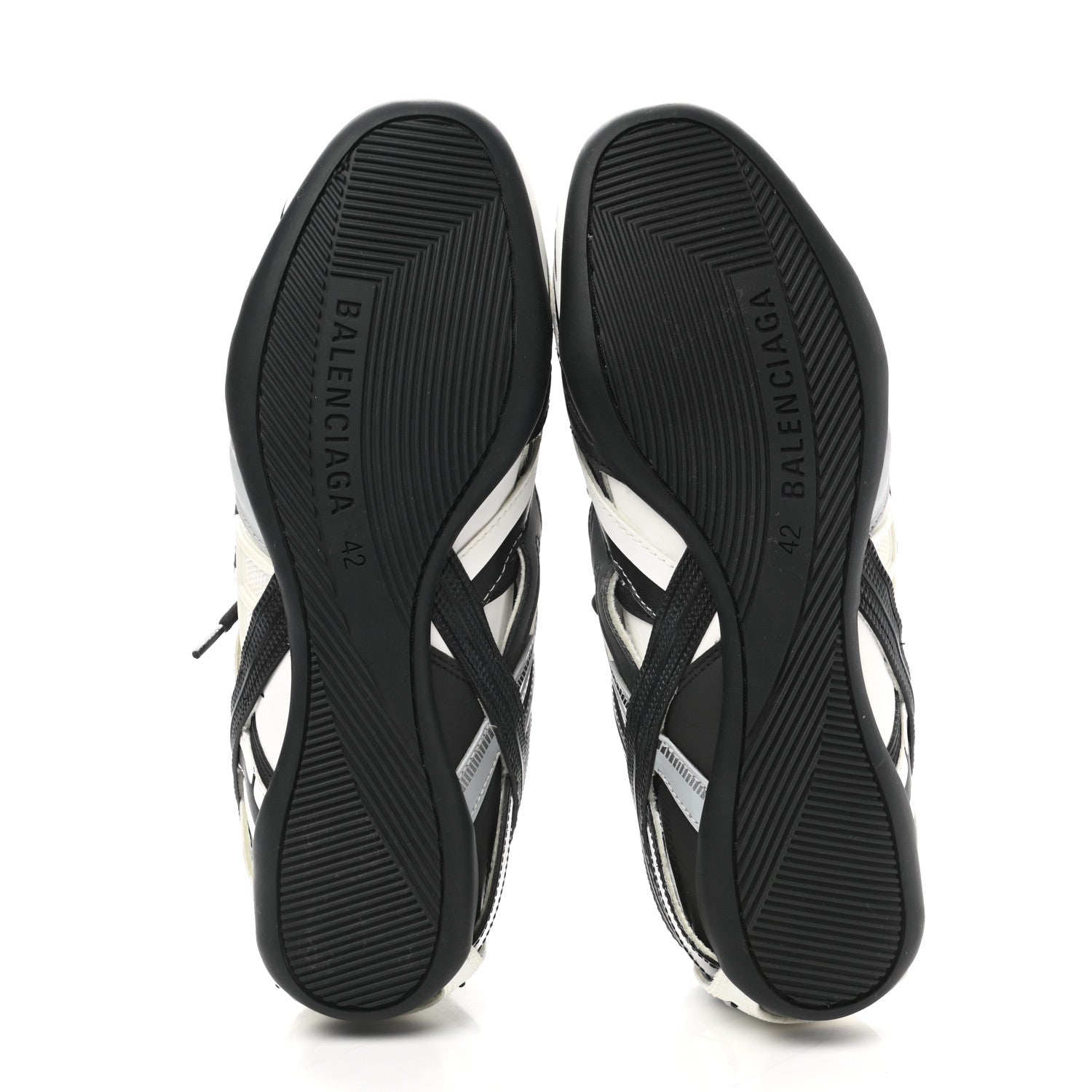 Balenciaga Mesh Rubber Womens Drive Sneakers 42 Light Grey Black 5 of 10