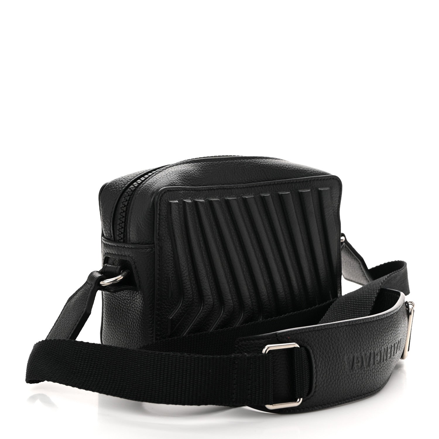 Balenciaga Grained Calfskin Embossed Car Camera Bag Black 3 of 10