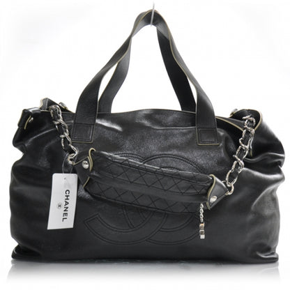 Chanel Lambskin Edgy Large Zip Top Tote Black 1 of 11