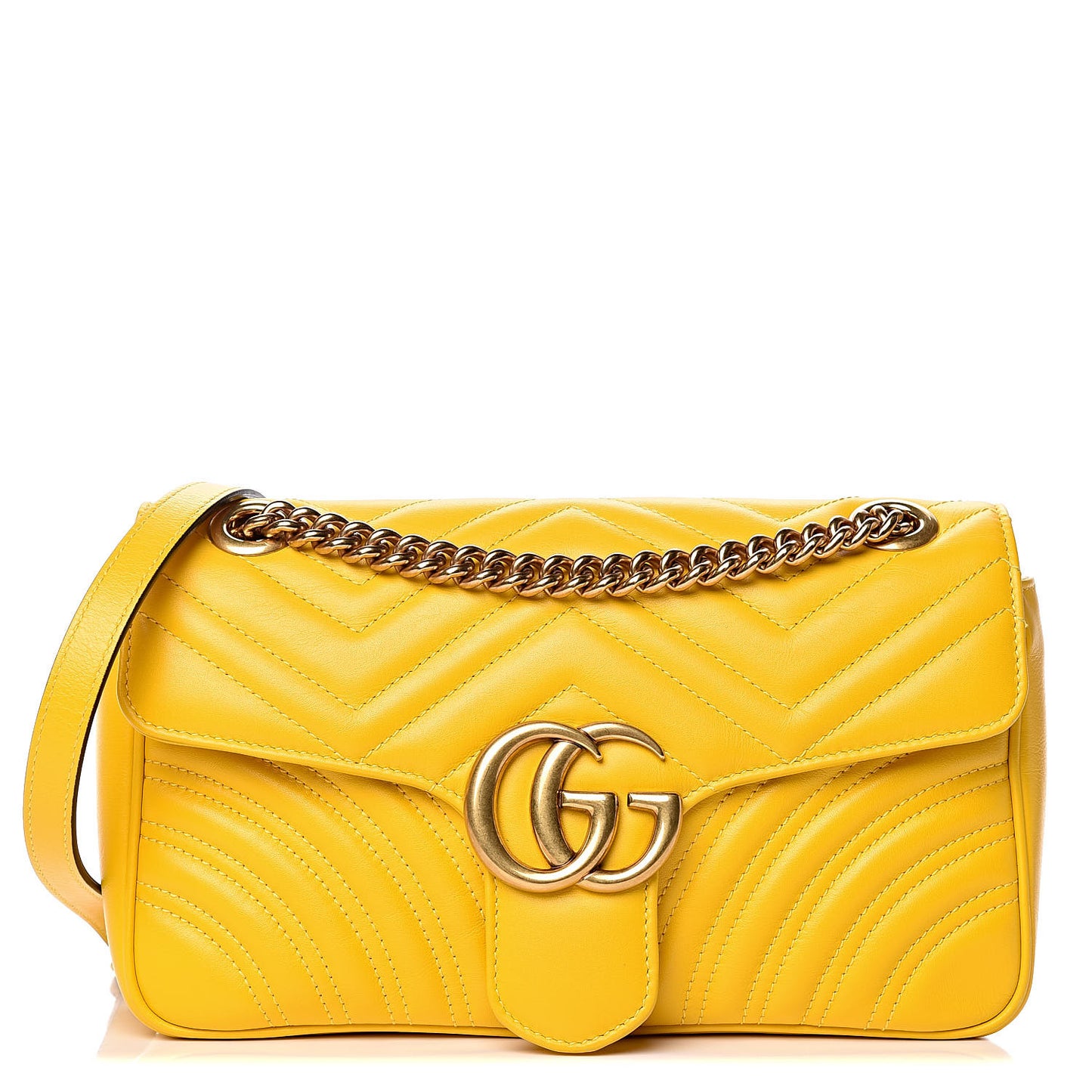 Calfskin Matelasse Small GG Marmont Shoulder Bag Stone Topaz
