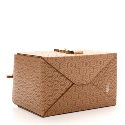 Saint Laurent Calfskin Monogram Take Away Box Dusty Vintage Brown Gold 4 of 15