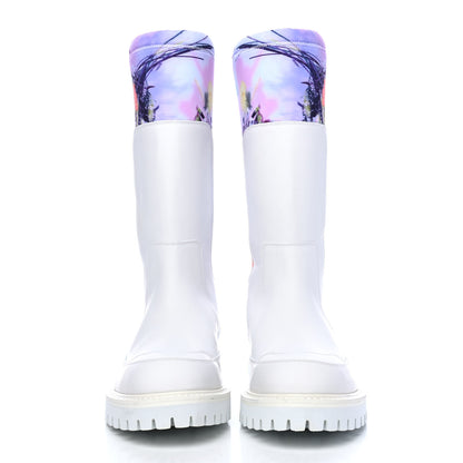 Louis Vuitton Neoprene Calfskin Floral Print Mens Landscape Boots 8.5 White Multicolor 2 of 5