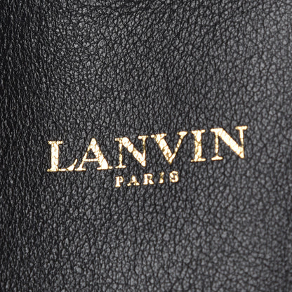 Lanvin Smooth Calfskin Small Fringe Shopper Tote Black 7 of 12