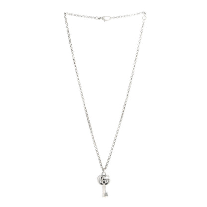 Gucci Sterling Silver Double G Key Pendant Necklace 3 of 5