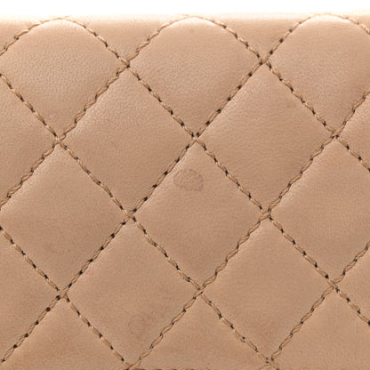 Chanel Lambskin Quilted Clutch with Chain Flap Beige 16 of 17