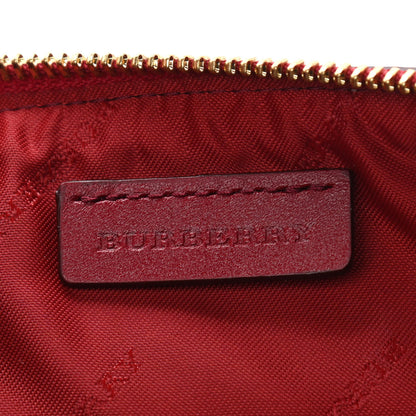 Burberry Haymarket Check Small Peyton Crossbody Clutch Bag Military Red 6 of 10