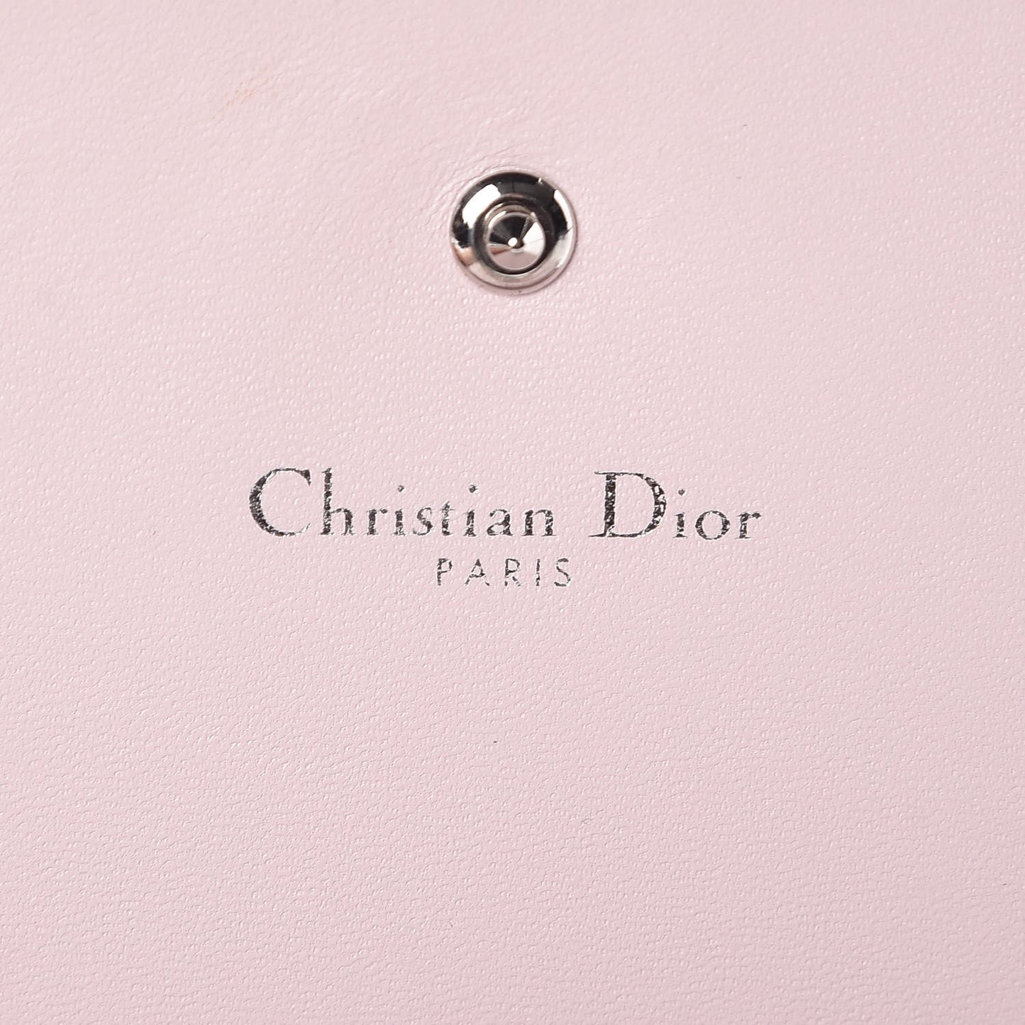 Grained Calfskin Diorama Croisiere Chain Wallet Pink